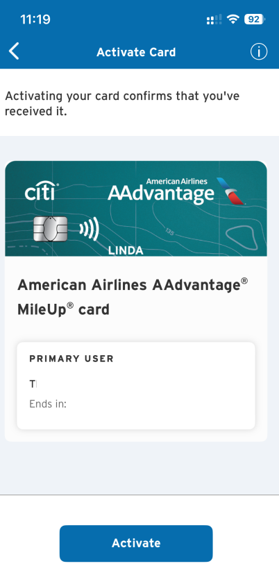 Citi AAdvantage Credit Card - Product Change
