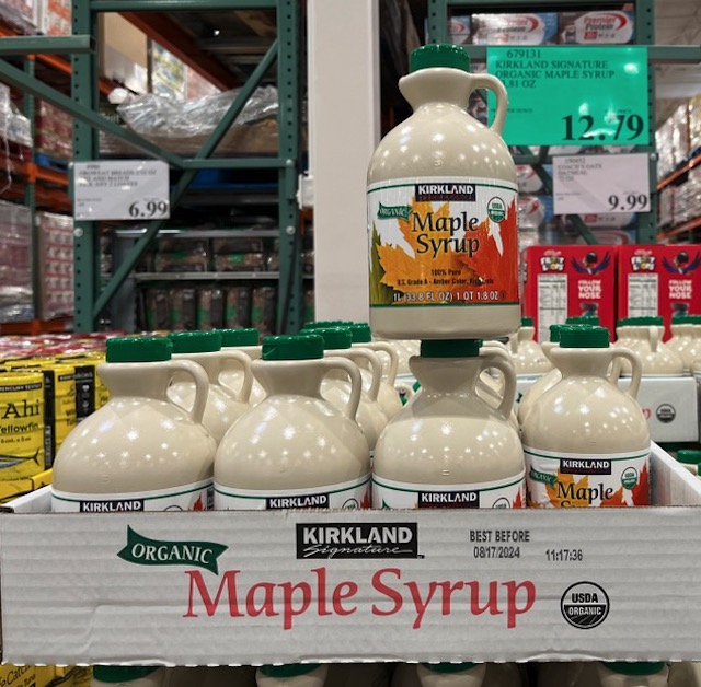 コスコ COSTCO のメープルシロップ、メープルシロップ（カナダ産）比較