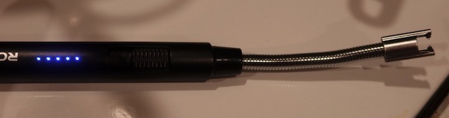 充電確認、USB プラズマライター（チャッカマン）