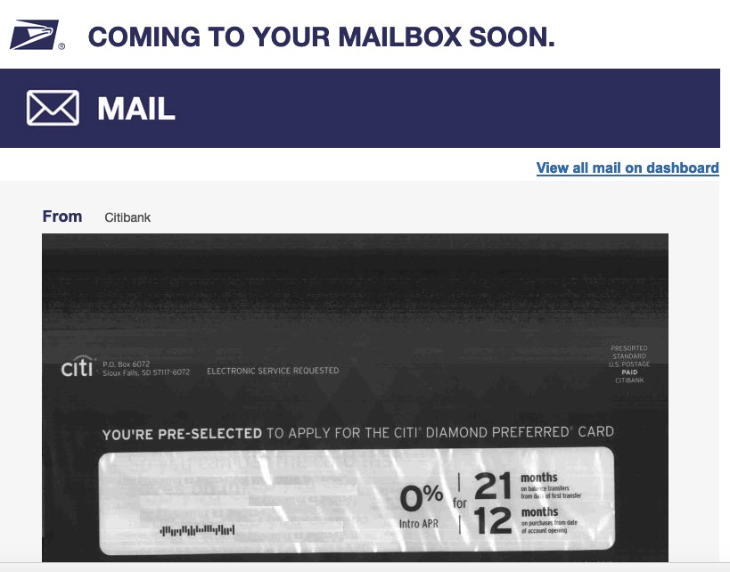 USPS 郵便局の今日配達される郵便スキャンサービス、グリーンカード更新 到着まで約２年間