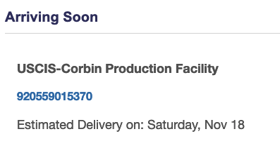 USPS からの知らせ、グリーンカード更新 到着まで約２年間
