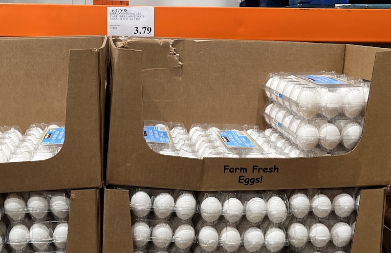 卵2ダース、アメリカのコスコ COSTCO (日本のコストコ)(March 2026)