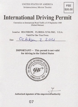 日本で運転のための国際免許証（IDP）の取得